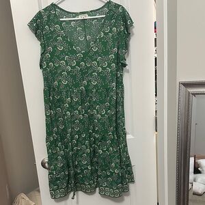 Max Studio Green Floral Women's Dress